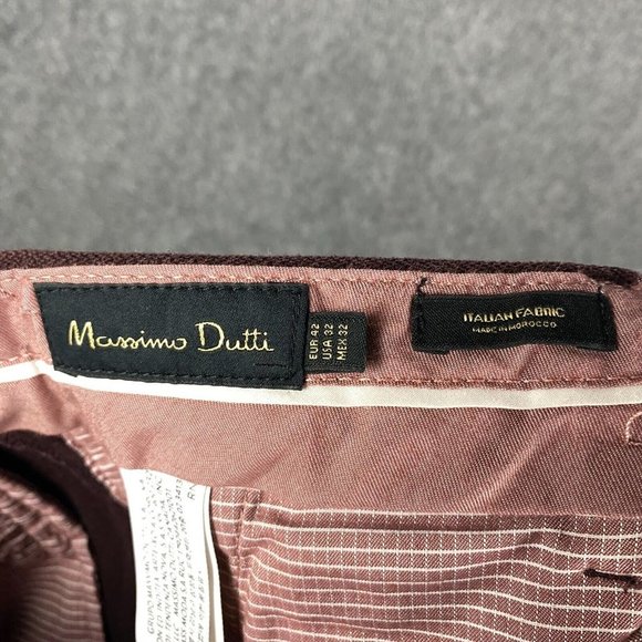 Mossimo Dutti Chino Pants Men's Size 32 Burgundy Adults Cotton Blend - Picture 8 of 9